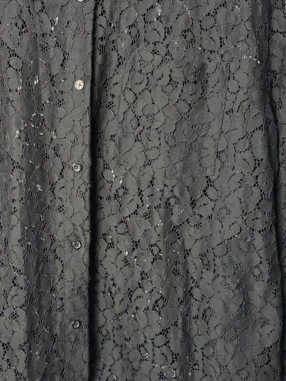 Calvin Klein Womens Lace Button-Up Shirt  Black Large - Picture 4 of 10